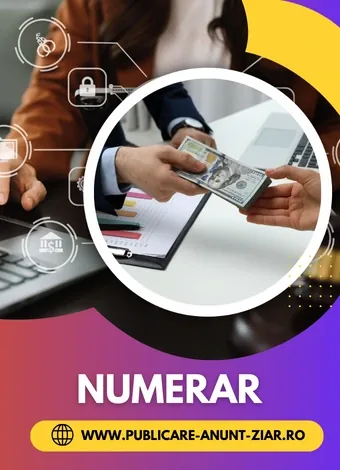 Plata anunțului în numerar la bancă