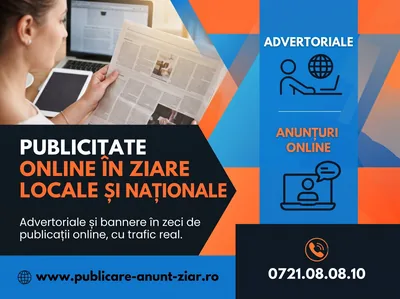 Publicitate online în ziare locale și naționale – advertoriale și bannere