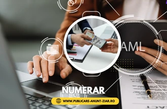 publicare anunt numerar